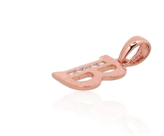 Diamond Sky Jewelry Auksinis raidės pakabukas su cirkoniais „B III“