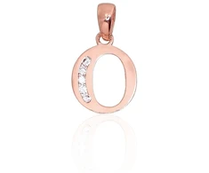 Diamond Sky Jewelry Auksinis raidės pakabukas su cirkoniais „O III“