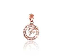 Diamond Sky Jewelry Auksinis raidės pakabukas su cirkoniais „F“