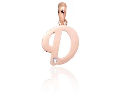 Diamond Sky Jewelry Auksinis raidės pakabukas su cirkoniais „D IV“