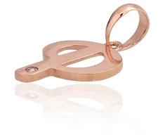 Diamond Sky Jewelry Auksinis raidės pakabukas su cirkoniais „P IV“