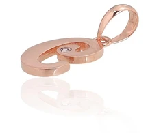 Diamond Sky Jewelry Auksinis raidės pakabukas su cirkoniais „C IV“