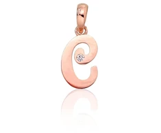 Diamond Sky Jewelry Auksinis raidės pakabukas su cirkoniais „C IV“