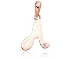 Diamond Sky Jewelry Auksinis raidės pakabukas su cirkoniais „A IV“