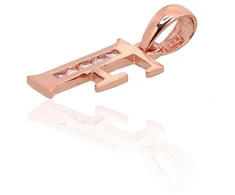 Diamond Sky Jewelry Auksinis raidės pakabukas su cirkoniais „F III“