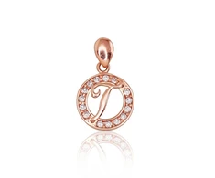 Diamond Sky Jewelry Auksinis raidės pakabukas su cirkoniais „T“