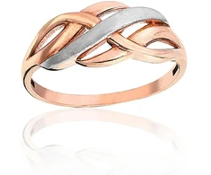 Diamond Sky Jewelry Auksinis žiedas „Amžinasis Pynimas“