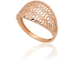 Diamond Sky Jewelry Auksinis žiedas „Auksinė Geometrija“