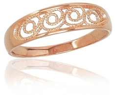 Diamond Sky Jewelry Auksinis žiedas „Aukso Raštas XIV“
