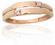 Diamond Sky Jewelry Auksinis žiedas „Du Keliai“