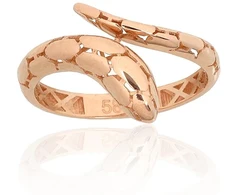 Diamond Sky Jewelry Auksinis žiedas „Gundytoja Gyvatė II“