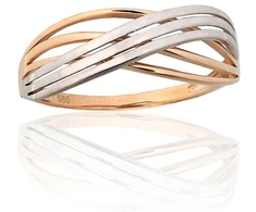 Diamond Sky Jewelry Auksinis žiedas „Likimų Pynė“