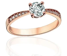 Diamond Sky Jewelry Auksinis žiedas su cirkoniais „Juno Gold XL“