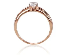 Diamond Sky Jewelry Auksinis žiedas su cirkoniais „Klasika Gold IV“