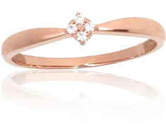 Diamond Sky Jewelry Auksinis žiedas su cirkoniais „Solitaras III“