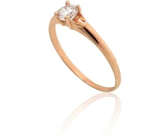 Diamond Sky Jewelry Auksinis žiedas su cirkoniais „Klasika Gold XII“