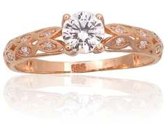 Diamond Sky Jewelry Auksinis žiedas su cirkoniais „Juno Gold XXXV“