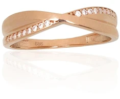 Diamond Sky Jewelry Auksinis žiedas su cirkoniais „X - Factor“