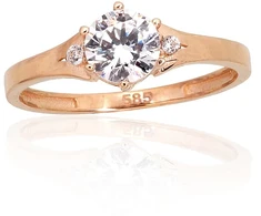 Diamond Sky Jewelry Auksinis žiedas su cirkoniais „Juno Gold XXXVIII“