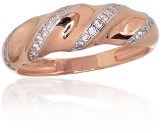 Diamond Sky Jewelry Auksinis žiedas su cirkoniais „Amoroso VI“