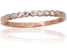 Diamond Sky Jewelry Auksinis žiedas su cirkoniais „Kristalo Horizontas X“