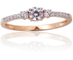 Diamond Sky Jewelry Auksinis žiedas su cirkoniais „Shine of Love“