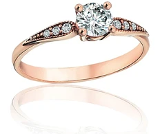 Diamond Sky Jewelry Auksinis žiedas su cirkoniais „Meilės Švytėjimas“