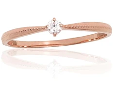 Diamond Sky Jewelry Auksinis žiedas su cirkoniais „Solitaras II“
