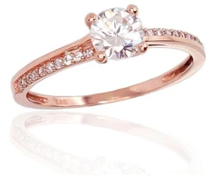 Diamond Sky Jewelry Auksinis žiedas su cirkoniais „Klasika Gold IX“