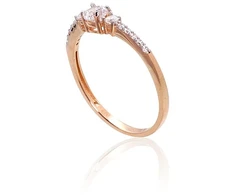 Diamond Sky Jewelry Auksinis žiedas su cirkoniais „Shine of Love“