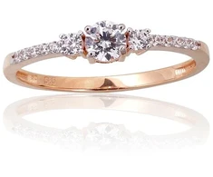Diamond Sky Jewelry Auksinis žiedas su cirkoniais „Shine of Love“