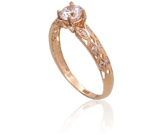 Diamond Sky Jewelry Auksinis žiedas su cirkoniais „Juno Gold XXXV“