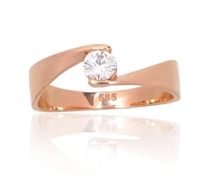 Diamond Sky Jewelry Auksinis žiedas su cirkoniais „Kometa XII“