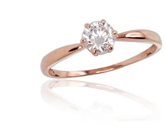 Diamond Sky Jewelry Auksinis žiedas su cirkoniais „Naujoji Klasika“