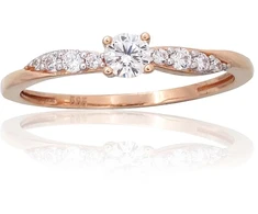 Diamond Sky Jewelry Auksinis žiedas su cirkoniais „Juno Gold XXXVI“