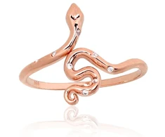 Diamond Sky Jewelry Auksinis žiedas su cirkoniais „Gundytoja Gyvatė“