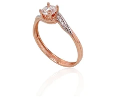 Diamond Sky Jewelry Auksinis žiedas su cirkoniais „Juno Gold XXVI“
