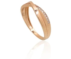Diamond Sky Jewelry Auksinis žiedas su cirkoniais „X - Factor“