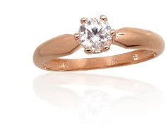 Diamond Sky Jewelry Auksinis žiedas su cirkoniais „Naujoji Klasika X“