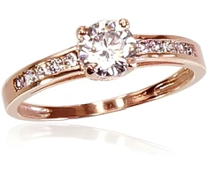 Diamond Sky Jewelry Auksinis žiedas su cirkoniais „Juno Gold XXXIX“