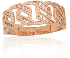 Diamond Sky Jewelry Auksinis žiedas su cirkoniais „Graikiški Motyvai VIII“