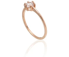 Diamond Sky Jewelry Auksinis žiedas su cirkoniais „Solitaras“