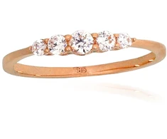 Diamond Sky Jewelry Auksinis žiedas su cirkoniais „Celestial Trail“