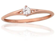 Diamond Sky Jewelry Auksinis žiedas su cirkoniais „Tokijas XLIV“