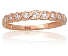 Diamond Sky Jewelry Auksinis žiedas su cirkoniais „Kristalo Horizontas IX“