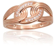 Diamond Sky Jewelry Auksinis žiedas su cirkoniais „Omega II“