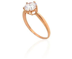 Diamond Sky Jewelry Auksinis žiedas su cirkoniais „Solitaras XIV“