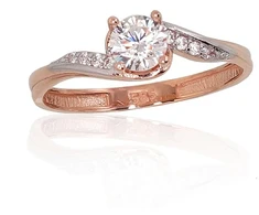 Diamond Sky Jewelry Auksinis žiedas su cirkoniais „Juno Gold XXVI“