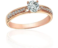 Diamond Sky Jewelry Auksinis žiedas su cirkoniais „Meilės Kibirkštis“