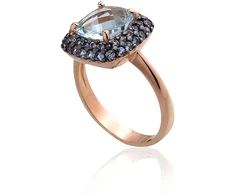 Diamond Sky Jewelry Auksinis žiedas su cirkoniais ir topazais „Morrigan VIII“